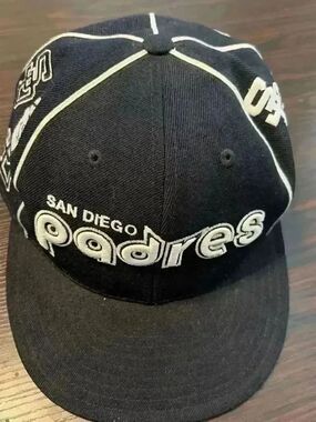 American Needle San Diego Padres Black and White Embroidered Cap
